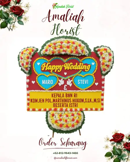 Papan Bunga Pernikahan Mekarmaya